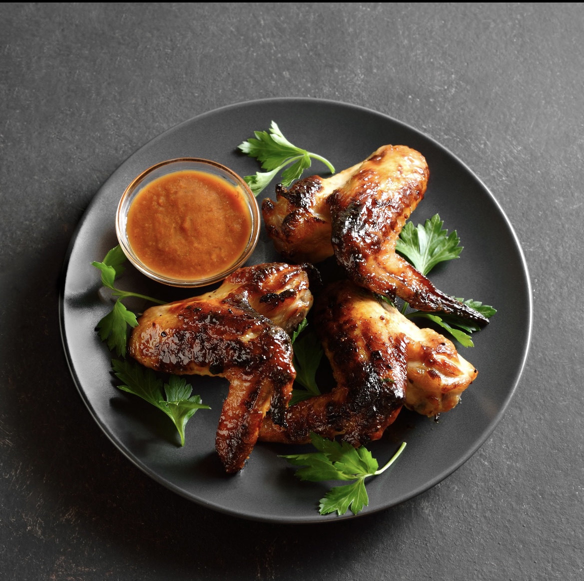 Grill barbque wings